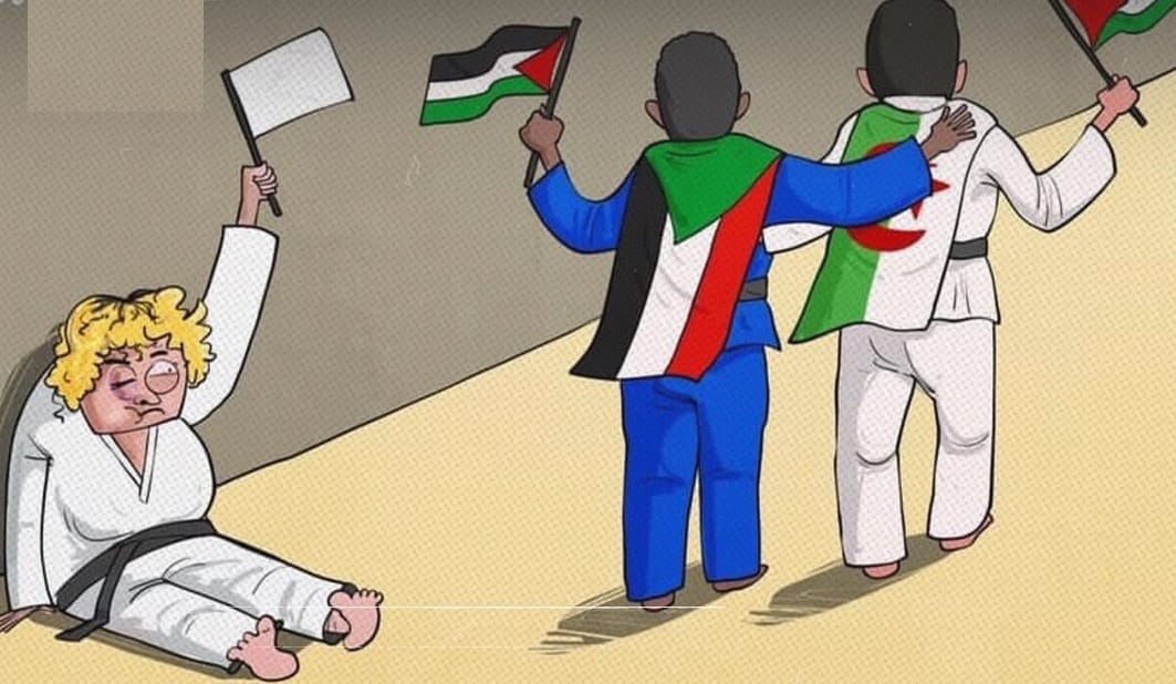 الذباب السعودي يهاجم رسام كاريكاتير فلسطيني بعد انتقاده لاعبة الجودو